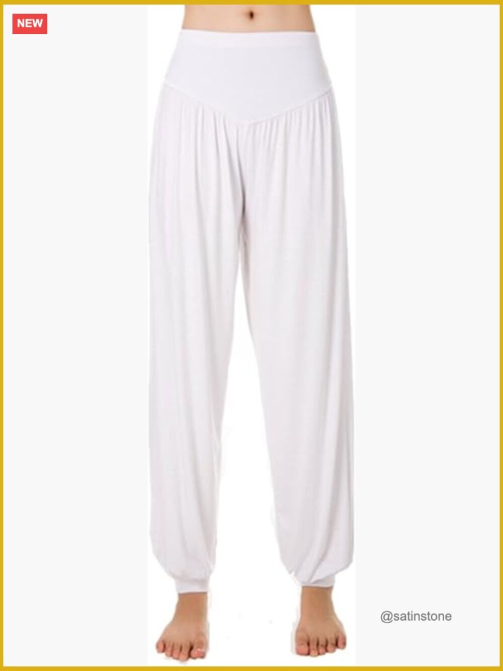 Soft Rayon Blend Yoga Sports Dance Harem Pants Low Rise Loose Fit